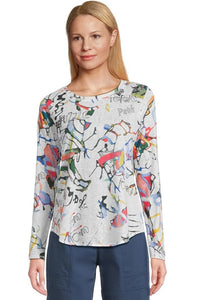 Elliott Lauren Watercolor Printed Top