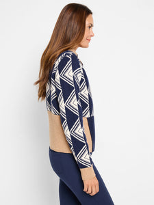 Nic + Zoe Double Diamond Half Zip