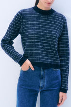 Load image into Gallery viewer, White &amp; Warren Cashmere Striped Longsleeve Thermal
