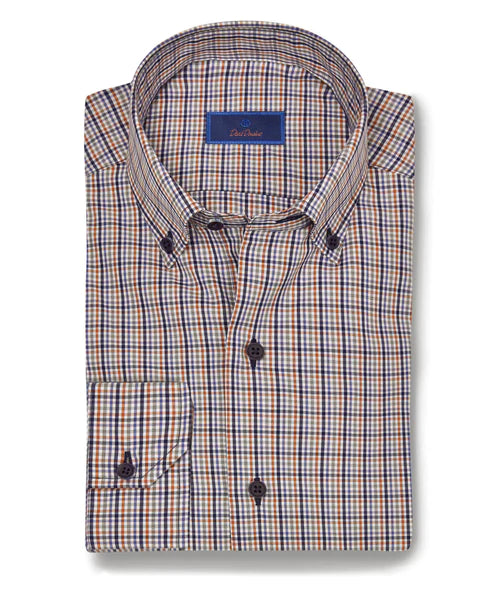 David Donahue Check Sport Shirt