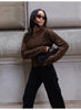 White & Warren Cashmere Leopard Print Cardigan