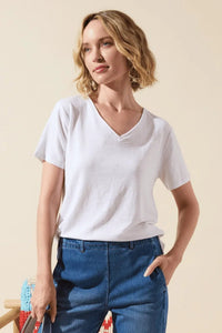 Lysse Cyrus Box Cut V Neck Tee