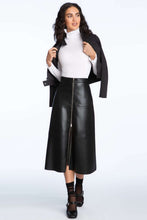 Load image into Gallery viewer, Elliott Lauren Vegan Leather Zip Front Skirt
