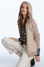Load image into Gallery viewer, Elliott Lauren Mix Master Quilted Zip Front Hoodie
