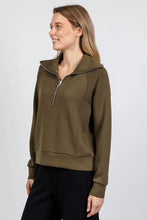 Load image into Gallery viewer, Elliott Lauren Comfort Zone Half Zip Top
