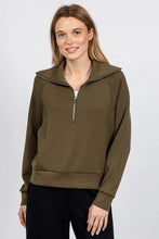 Load image into Gallery viewer, Elliott Lauren Comfort Zone Half Zip Top
