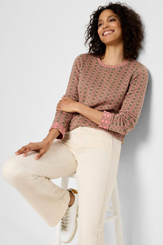 Nic + Zoe Geo Reversible Sweater Tee