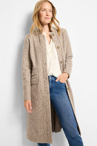 Nic + Zoe Sherpa Tweed Knit Topcoat