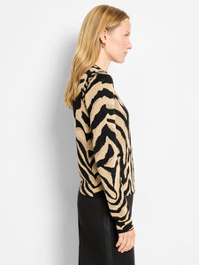 Nic + Zoe Animal Jacquard Cardigan