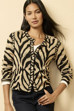 Load image into Gallery viewer, Nic + Zoe Animal Jacquard Cardigan
