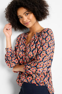 Nic + Zoe Harvest Ikat Top