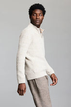 Load image into Gallery viewer, Billy Reid Basketweave Half Zip Sweater
