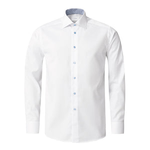 Eton Solid Signature Twill Geometric Effect Shirt