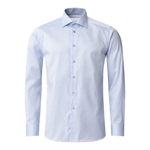 Eton Solid Signature Twill Geometric Effect Shirt