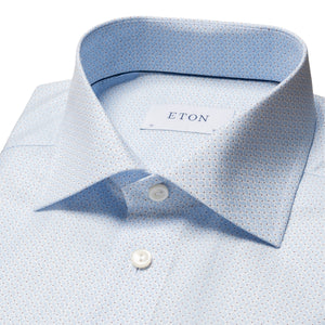 Eton Geometric Micro Print Twill Shirt