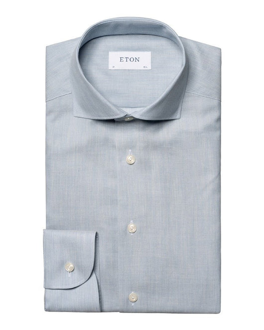 Eton Herringbone Wrinkle Free Flannel Shirt