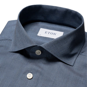 Eton Herringbone Wrinkle Free Flannel Shirt