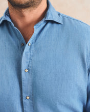 Load image into Gallery viewer, Johnnie-O Chambray Snap Denim Shirt
