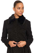Load image into Gallery viewer, Maggy London Embellished Mid Length Coat with Removable Faux Fur Coat
