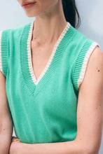 Load image into Gallery viewer, White &amp; Warren Varsity Cotton Sweater Vest
