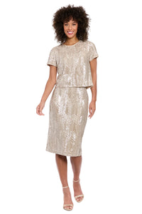 Maggy London Wavy Sequin Tee