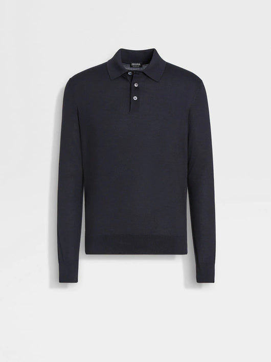 Zegna Cashseta Long Sleeves Polo