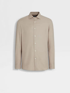 Zegna Solid Cashco Sport Shirt