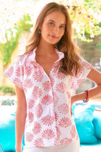 Load image into Gallery viewer, Finley Mended Peacock Print Jenny Top
