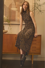Load image into Gallery viewer, Velvet Jersey Leopard Print Kelestine Dress
