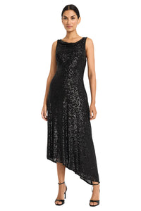 Maggy London Asymmetrical Sequin Dress