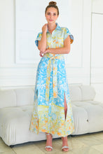 Load image into Gallery viewer, Finley Long Chantal Tropical Jacquard Dress
