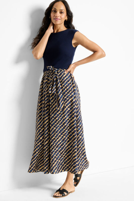 Nic + Zoe Pebble Dream Mixed Media Dress