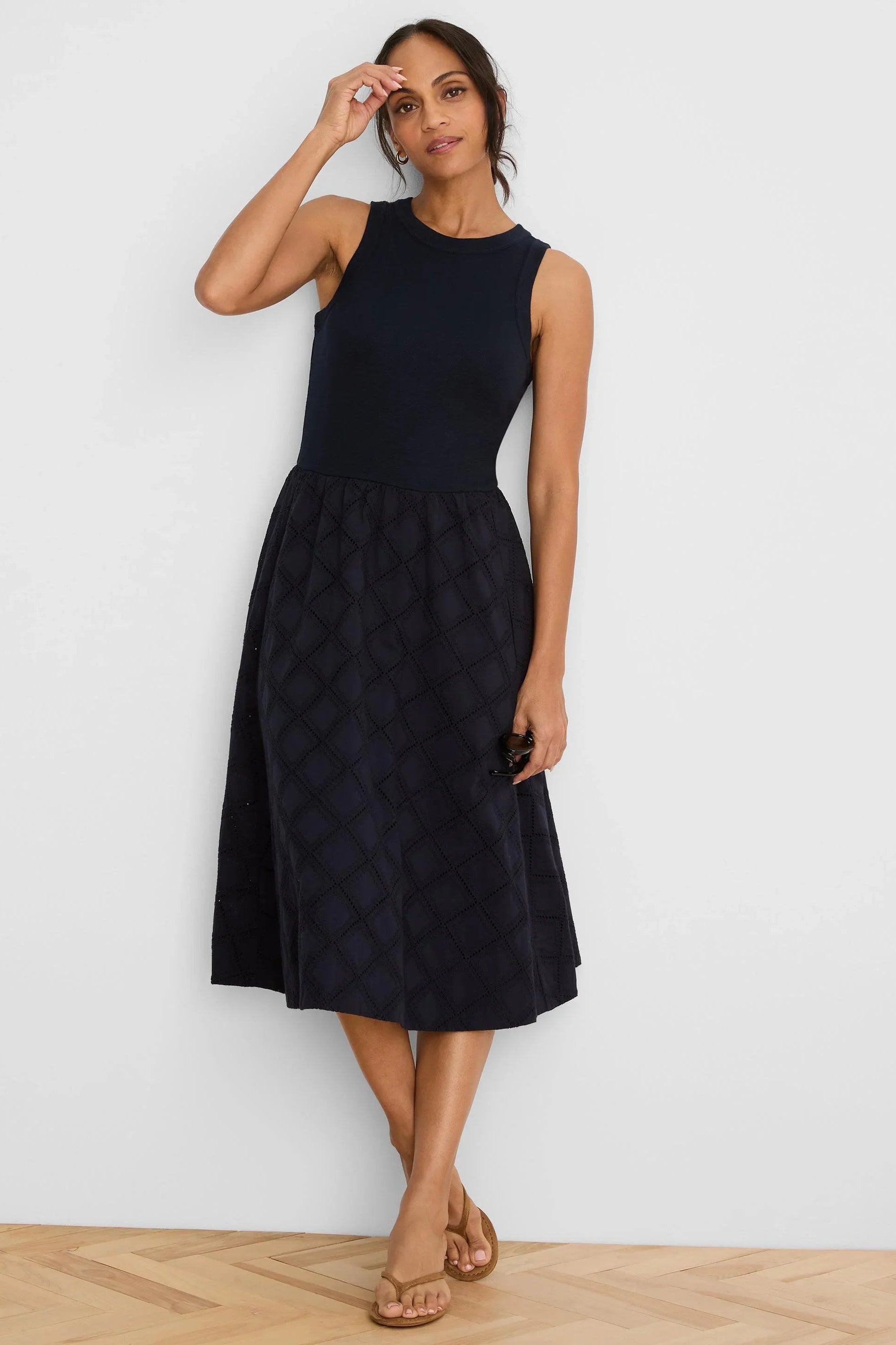 Nic + Zoe Diamond Eyelet Sofia Dress  Yacoubian Tailors