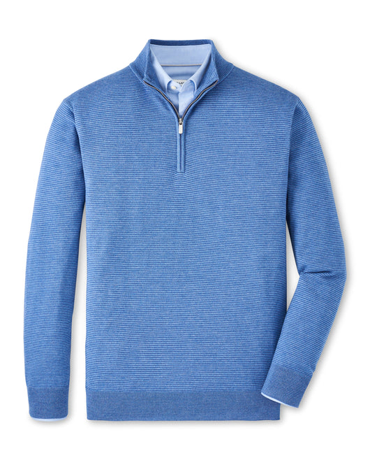 Peter Millar Canton Stripe Quarter-Zip Sweater