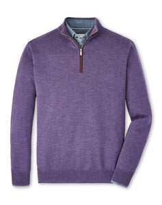 Peter Millar Autumn Crest Suede Trim Quarter-Zip