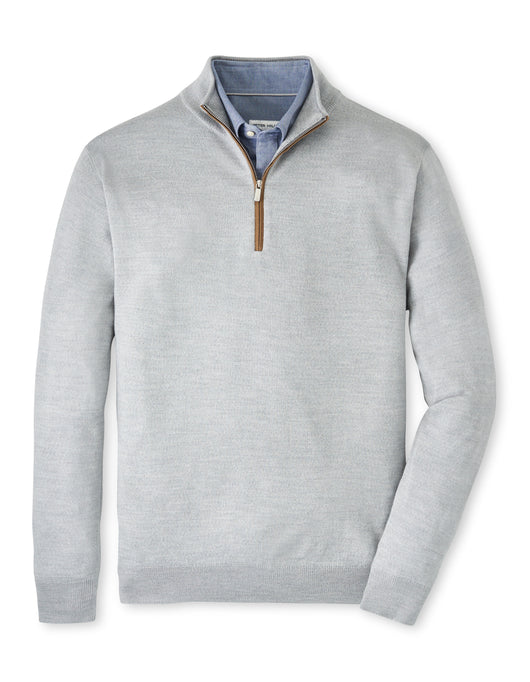 Peter Millar Autumn Crest Suede Trim Quarter-Zip