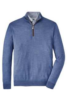 Peter Millar Autumn Crest Suede Trim Quarter-Zip