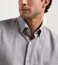 Load image into Gallery viewer, Peter Millar Devonport Chambray Cotton-Stretch Sport Shirt
