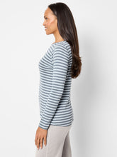 Load image into Gallery viewer, Nic + Zoe Striped Bracelet Sleeve Boat Tee
