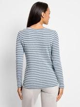 Load image into Gallery viewer, Nic + Zoe Striped Bracelet Sleeve Boat Tee
