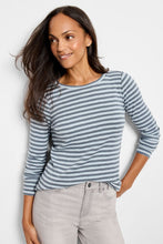 Load image into Gallery viewer, Nic + Zoe Striped Bracelet Sleeve Boat Tee
