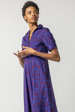 Load image into Gallery viewer, Lilla P Printed Poplin Collared Maxi Dress

