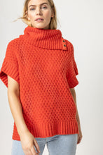 Load image into Gallery viewer, Lilla P Fluffy Cotton Snap Neck Poncho
