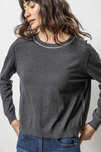 Lilla P Oversized Saddle Sleeve Sweater