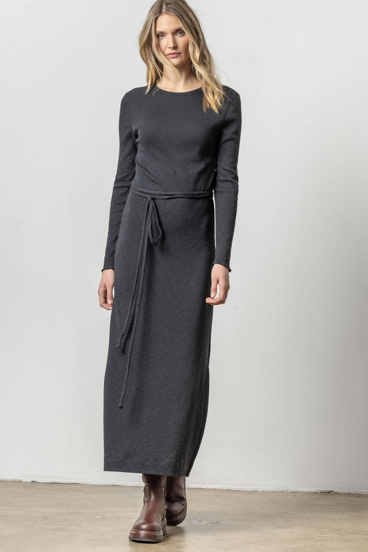 Lilla P Belted Maxi Column Dress