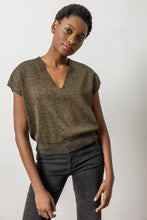 Load image into Gallery viewer, Lilla P Metallic V Neck Sweater
