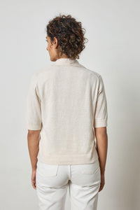 Lilla P Elbow Sleeve Polo Sweater