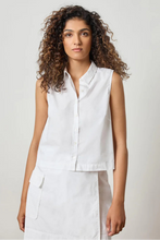 Load image into Gallery viewer, Lilla P Eyelet Collar Sleeveless Shirt
