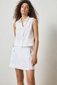 Lilla P Eyelet Collar Sleeveless Shirt