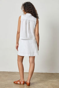 Lilla P Eyelet Collar Sleeveless Shirt